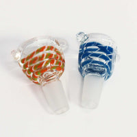 Glass Bowl Square Shaped with Colorful Rope Pattern 14mm