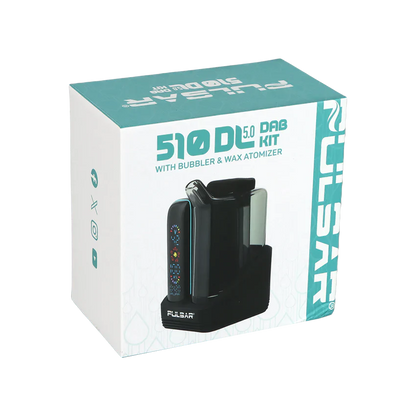Pulsar - 510 DL 5.0 Bubbler Dab Kit w/ Wax Atomizer - Black