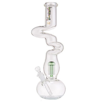 Kush 17" Zig-Zag Rasta Glass Bong