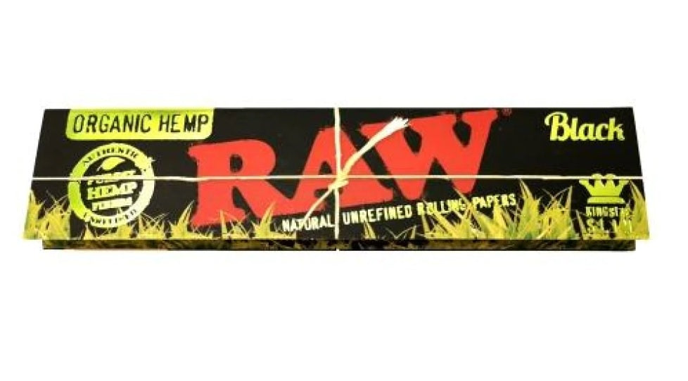 RAW Black Organic Hemp King Size Slim Rolling Paper