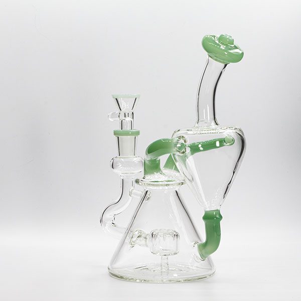 Soul Glass Recycler 8″ Bong / Dab Rig with 4mm Quartz Banger