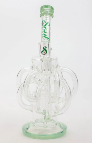 Soul Glass Recycler 10″ Bong / Dab Rig with 4mm Quartz Banger