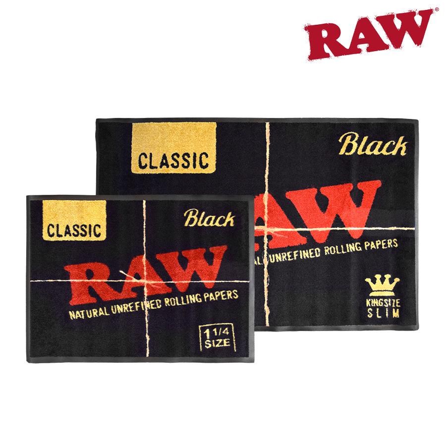 Raw Black Plush Doormat