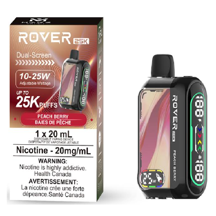 Marz Rover 25k Puff Rechargeable Disposable Vape 20ml Peach Berry