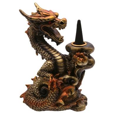 Dragon Backflow Incense Burner  6"