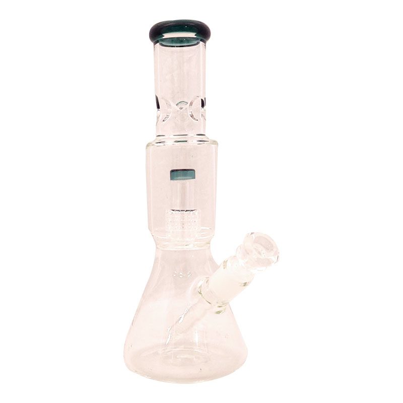 12" Beaker Base Glass Bong Tire Percolator with Inline Ash Catcher