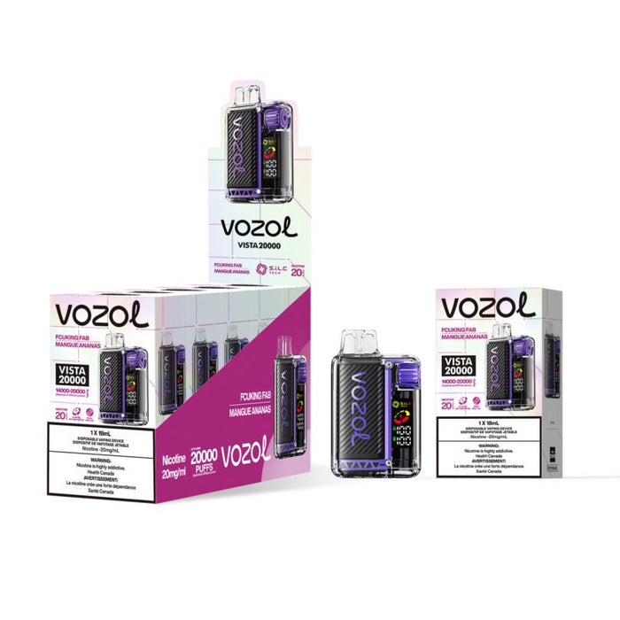 Vozol Vista 20k Puff Disposable Vape 18ml Fcuking fab (Mango Pineapple)