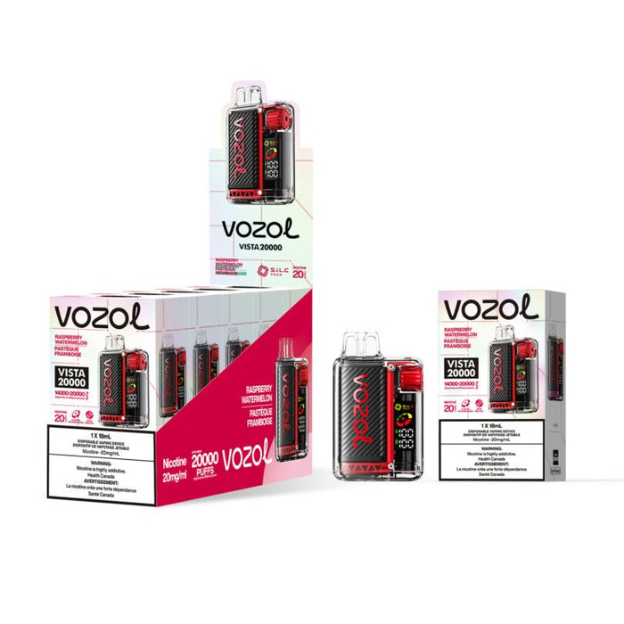 Vozol Vista 20k Puff Disposable Vape 18ml Raspberry Watermelon