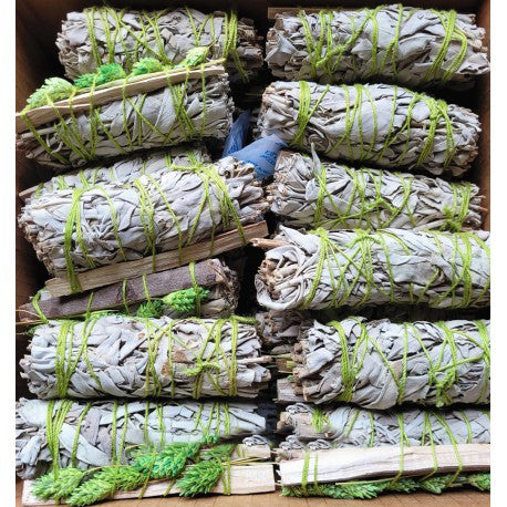 4″ White Sage/ Phalaris/ Mastic Smudge Stick