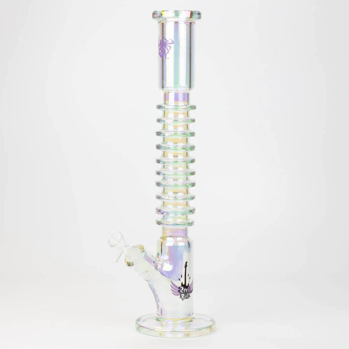 Bong à eau en verre galvanisé Xtreme Rock &amp; Roll de 17" et 7 mm