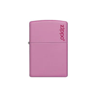 Zippo Lighter - Pink Matte Zippo logo